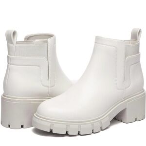 Elegant White Ankle Booties